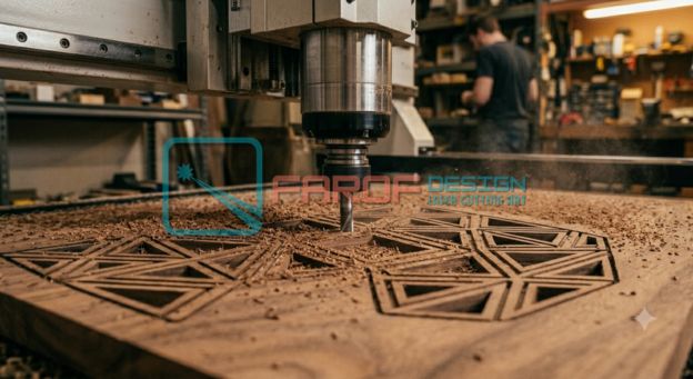 Layanan CNC router Bali mengukir panel kayu tebal